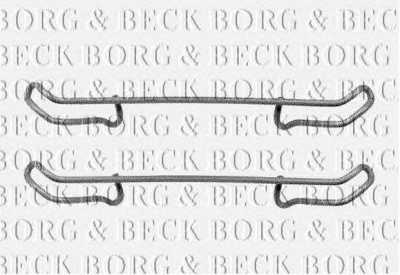 BORG & BECK bbk1045 -  Комплектующие, колодки дискового тормоза